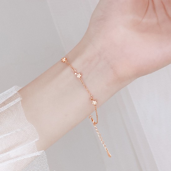 Cute Star Bracelet Adjustable Rose Gold Bracelet for Girls Birthday Gift