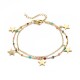 Retro Star Bracelet Adjustable with Colorful Beads Bracelet for Girls Fashion Jewelry Gifts