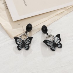 Black Butterfly Dangle Earrings Cute Jewelry Gift for Women