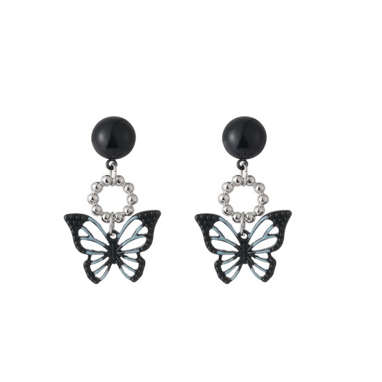 Black Butterfly Dangle Earrings Cute Jewelry Gift for Women