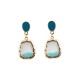 Blue Dangle Earrings Cute Square-Shaped Earrings For Women