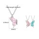 Butterfly Pendant Necklace for 2 BFF Necklace Friendship Necklace for Girls Gift