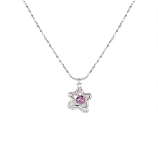 Star Pendant Necklace with rhinestones Fashion Jewelry for Women