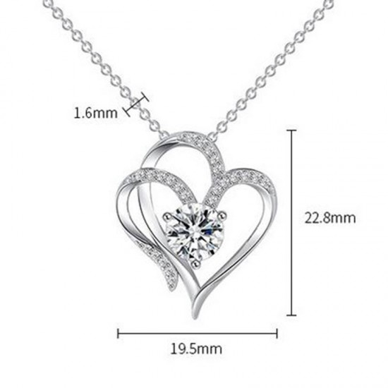 Heart Pendant Necklace for Women Infinity Love Necklace Valentine's Mothers Day   Jewelry Gift