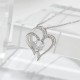 Heart Pendant Necklace for Women Infinity Love Necklace Valentine's Mothers Day   Jewelry Gift