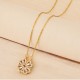 Four Leaf Clover Necklace Lucky Necklace Cute Heart Necklace Open Heart Chain Necklace for Girls