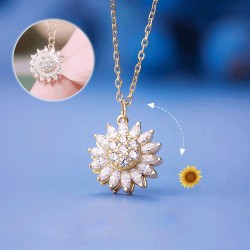 Sunflower Necklace Sunshine Flowers Pendant Necklace for Women Gift
